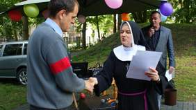 Oficjalne otwarcie pikniku integracyjnego przez Siostrę Dyrektor Grażynę Koźlik