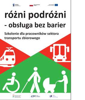 Pokaż zdjęcie: plakat promujący szkolenie dla pracowników transportu zbiorowego w zakresie potrzeb osób o szczególnych potrzebach, w tym osób z niepełnosprawnościami