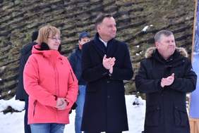 Pokaż zdjęcie: Od lewej: Dyrektor Marta Mordarska, Prezydent Andrzej Duda oraz Marszałek Województwa Małopolskiego - Witold Kozłowski