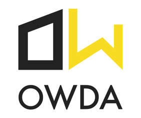 Pokaż zdjęcie: Logo programu owda, ltery o i w są na górze, litera w w kolorze żółtym, poniżej napis owda czarnymi literami