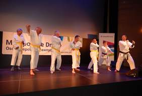 Pokaż zdjęcie: Pokaz karate w wykonaniu uczestników ŚDS Brzezie
