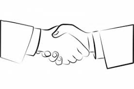 Grafika przedstawiajaca uścisk dłoni - symbol zawartego Porozumienia