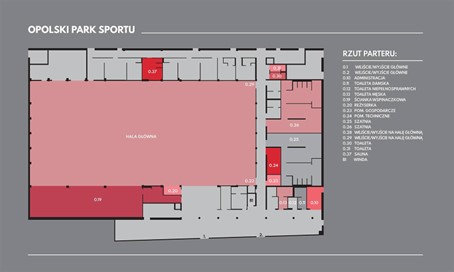 Plan Sytuacyjny obiektu Toyota Park: rzut parteru