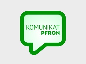 Pokaż zdjęcie: Grafika z napisem: ,,Komunikat PFRON’’