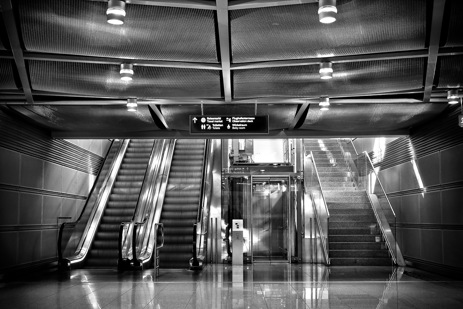 schody ruchome, winda