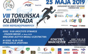 Pokaż zdjęcie: Plakat promujący VIII Toruńską Olimpiadę Osób Niepełnosprawnych w dn. 25 maja br.
