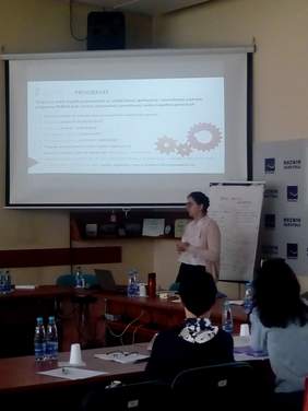 Pokaż zdjęcie: Wystąpienie specjalisty z Oddziału Wielkopolskiego PFRON