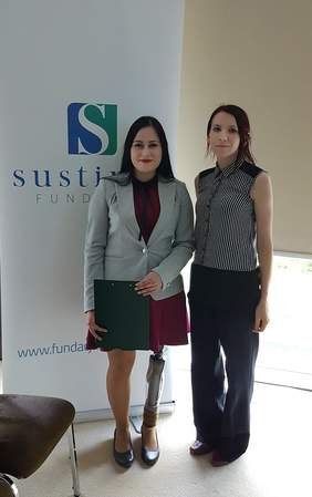 Pokaż zdjęcie: Klaudia Kaniewska, beneficjentka Programu "Absolwent" z Przedstawicielką realizatora -  Fundacji Sustinae