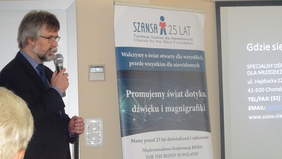 Pokaż zdjęcie: Sebasian Biały Prezes Polskiego Związku Niewidomych Okrąg Śląski