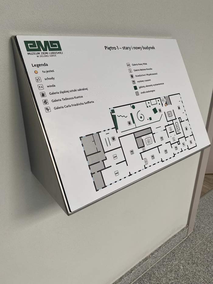 Pokaż zdjęcie: Plan tyflograficzny jednej z cześci Muzeum Ziemi Lubuskiej