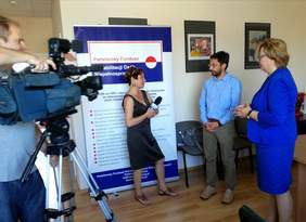 Podczas nagrania reportażu dotyczącego książki „Akademia Orłów II”