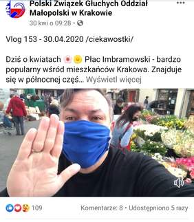 Pokaż zdjęcie: Prezes Adam Stromidło podczas nagrania jednego z vlogów