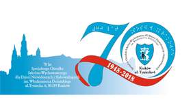 Pokaż zdjęcie: Plakat z okazji Jubileuszu 70 - lecia SOSW dla dzieci Niewidomych i Słabowidzących w Krakowie