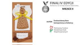 Pokaż zdjęcie: Kartka bożonarodzeniowa ze Środowiskowego Domu Samopomocy w Gołańczy, która zdobyła II miejsce w IV edycji Konkursu Oddziału Wielkopolskiego PFRON