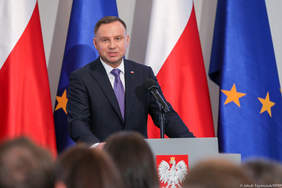 Pokaż zdjęcie: Prezydent Andrzej Duda w Belwederze podczas spotkania podsumowującego cykl konferencji „Perspektywy dla mieszkańców obszarów wiejskich”