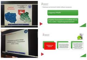 Pokaż zdjęcie: Slajdy z prezentacji podczas szkolenia Państwowej Inspekcji Pracy oraz Oddziału Lubelskiego PFRON 