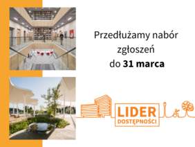 Na grafice są dwa zdjęcia. Jedno to widok na piętro w bibliotece z perspektywy schodów. Na wprost jest półka z ksjążkami. Na ścianie po prawej wiszą obrazy, które podziwiają przechadzajacy się ludzie. Na przeciwko, po drugiej stroniek latki s