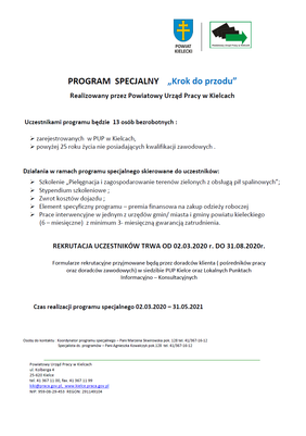 Pokaż zdjęcie: PLAKAT KROK DO PRZODU