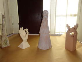 Prace prezentowane na wystawie ceramiki artystycznej w Rzeszowie