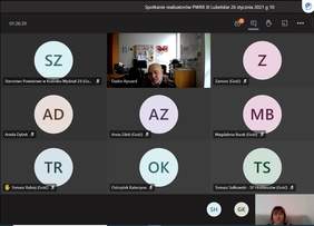 Pokaż zdjęcie: Uczestnicy spotkania online dla realizatorów PWRR III