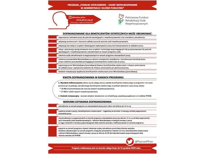 Pokaż zdjęcie: Ulotka informacyjna promująca program „Stabilne Zatrudnienie” 