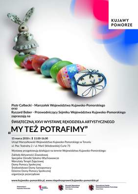 Plakat promujący XXVI wystawę rękodzieła artystycznego pn. „My też potrafimy"