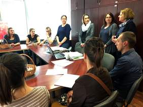 Powitanie uczestników warsztatów przez Panią Aleksandrę Gierej - Dyrektora Kujawsko-Pomorskiego Oddziału PFRON