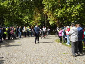 Uczestnicy finału akcji "Nakręceni na pracę-rowerem przez Podkarpacie"