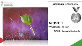 Pokaż zdjęcie: Praca pt. „W sieci” autorstwa Katarzyny Błoniewskiej ze Środowiskowego Domu Samopomocy Domu Pomocy Maltańskiej w Puszczykowie