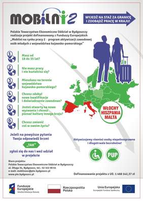 Pokaż zdjęcie: Ulotka informacyjna dot. programu "Mobilni na rynku pracy 2"