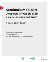 Grafika z logo CIDON i OWiT wypełniona treścią informacyjną o spotkaniu