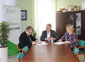 Pokaż zdjęcie: Piotr Waszak Dyrektor Oddziału ZUS w Lublinie, Jerzy Dębski Dyrektor Oddziału Lubelskiego PFRON