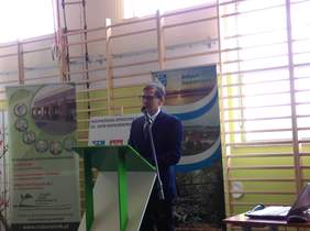 Pokaż zdjęcie: Gości spotkania wita Starosta Nowomiejski