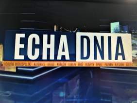 screen z ekranu TV - napis  Echa Dnia