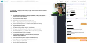 Pokaż zdjęcie: Beneficjenci programu Absolwent realizowanego przez Fundację Sustinae odbywają szkolenia i warsztaty online podczas trwania pandemii  - zrzut ekranu z zajęć.