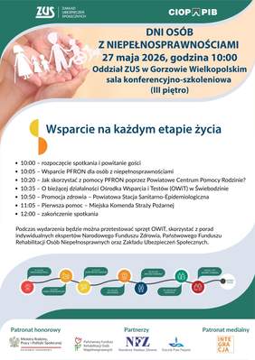 Pokaż zdjęcie: Plakat informacyjny z harmonogramem spotkania 