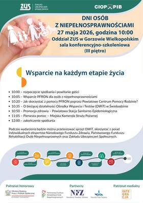 Plakat informacyjny z harmonogramem spotkania 