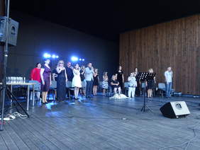 Pokaż zdjęcie: Uczestnicy koncertu "Widzieć muzyką" w Horyńcu-Zdroju