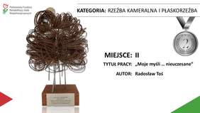 Pokaż zdjęcie: Praca pt. „Moje myśli … nieuczesane” autorstwa Radosława Tosia z Warsztatów Terapii Zajęciowej w Kościanie