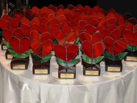 Pokaż zdjęcie: Symboliczne "SERCA" wręczane w ramach podziękowania