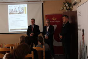 Pokaż zdjęcie: Otwarcie konferencji Piotr Waszak Dyrektor Oddziału ZUS w Lublinie, Jerzy Dębski Dyrektor Oddziału Lubelskiego PFRON 