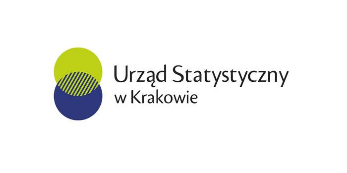 Pokaż zdjęcie: Dwa nałożone na siebie koła z napisem Urząd Statystyczny w Krakowie 