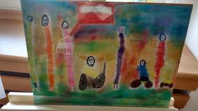 Wyróżnienie w kategori Rysunek i grafika - "Jesteśmy wolni", Przemysław Kuczyński, WTZ w Wiechlicach