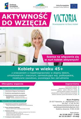 plakat informujący o projekcie "Aktywność do wzięcia"
