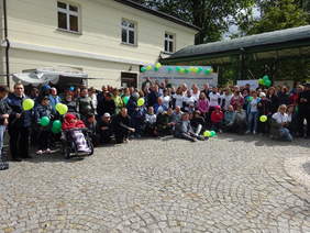 Uczestnicy finału akcji "Nakręceni na pracę-rowerem przez Podkarpacie"