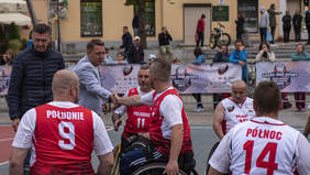 Po meczu koszykówki na wózkach – All Stars Północ vs. Południe