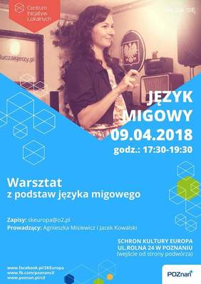 Pokaż zdjęcie: Zaproszenie do udziału w bezpłatnych warsztatach z podstaw języka migowego