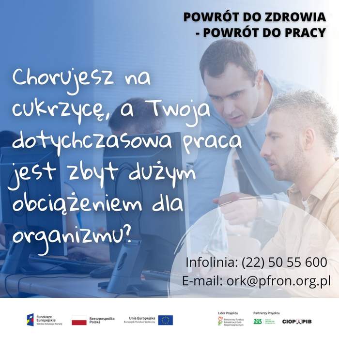 Pokaż zdjęcie: Grafika promująca projekt Kompleksowa Rehabilitacja dla chorych na cukrzycę