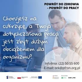 Pokaż zdjęcie: Grafika promująca projekt Kompleksowa Rehabilitacja dla chorych na cukrzycę