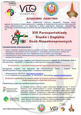 Pokaż zdjęcie: Zaproszenie na Paraspartakiadę